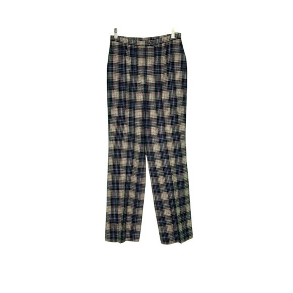 PENDLENTON vintage blue red plaid virgin wool pants size 12 - Picture 13 of 13